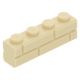 LEGO kocka 1x4 módosított tégla mintás, sárgásbarna (15533)
